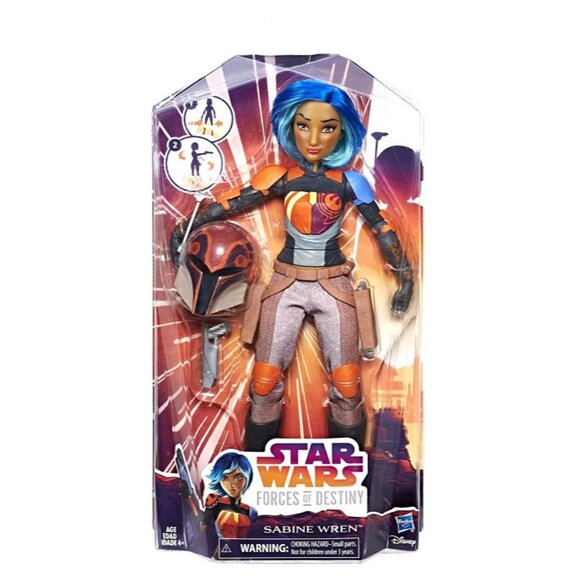 Star Wars Forces of Destiny Sabine Wren 11 Inch Adventure Figure Sealed - Picture 5 of 5